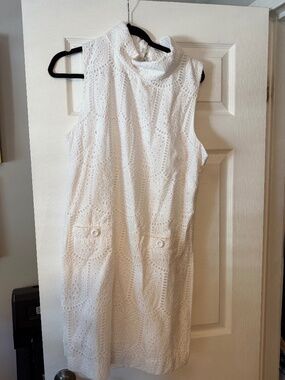 Lilly Pulitzer Zander White Eyelet Romper 14
